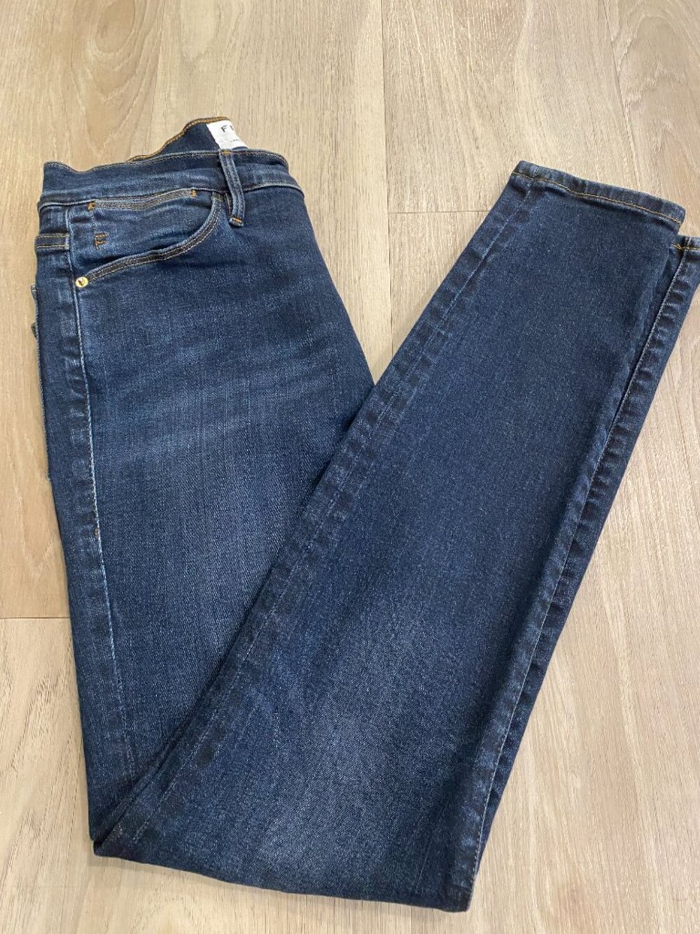 FRAME Le High Skinny Jeans Dark Wash High Rise Stretch 25 - Picture 12 of 12
